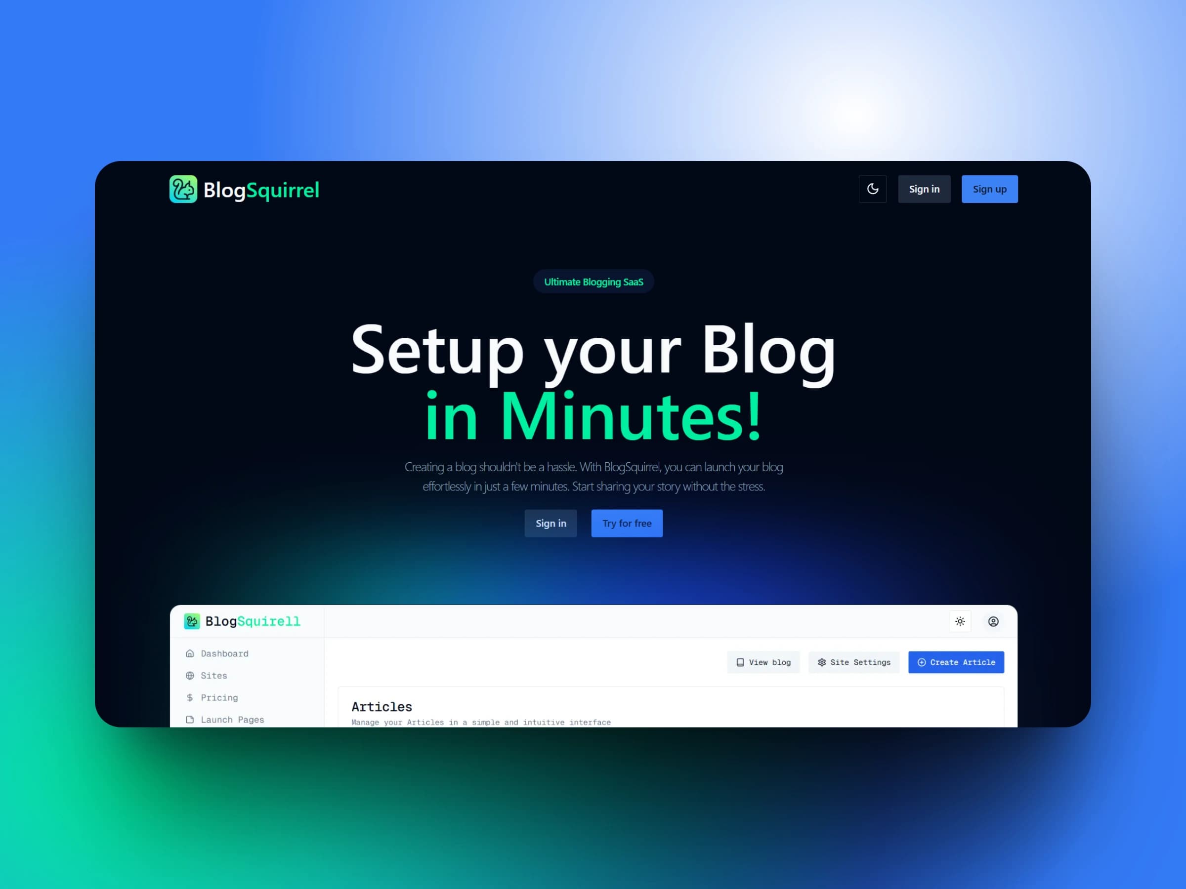 BlogSquirrel showcase
